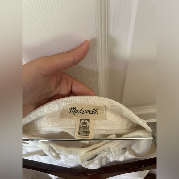 Madewell Relaxed Denim Shorts in Tile White Womens size 23 - Picture 10 of 11
